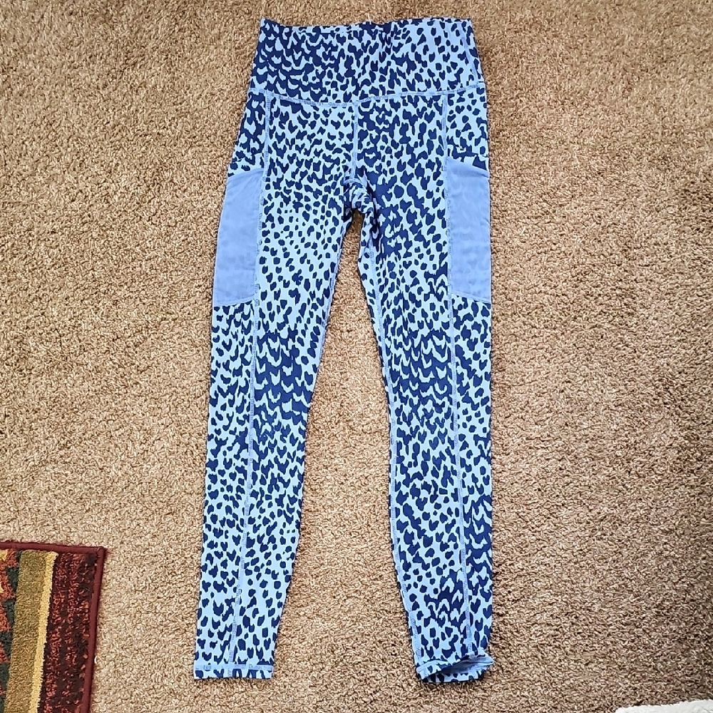 Blue Patterned Leggings